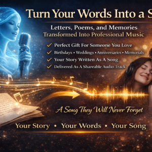 Custom Song From Your Words – Turn Letters or Poems Into Music